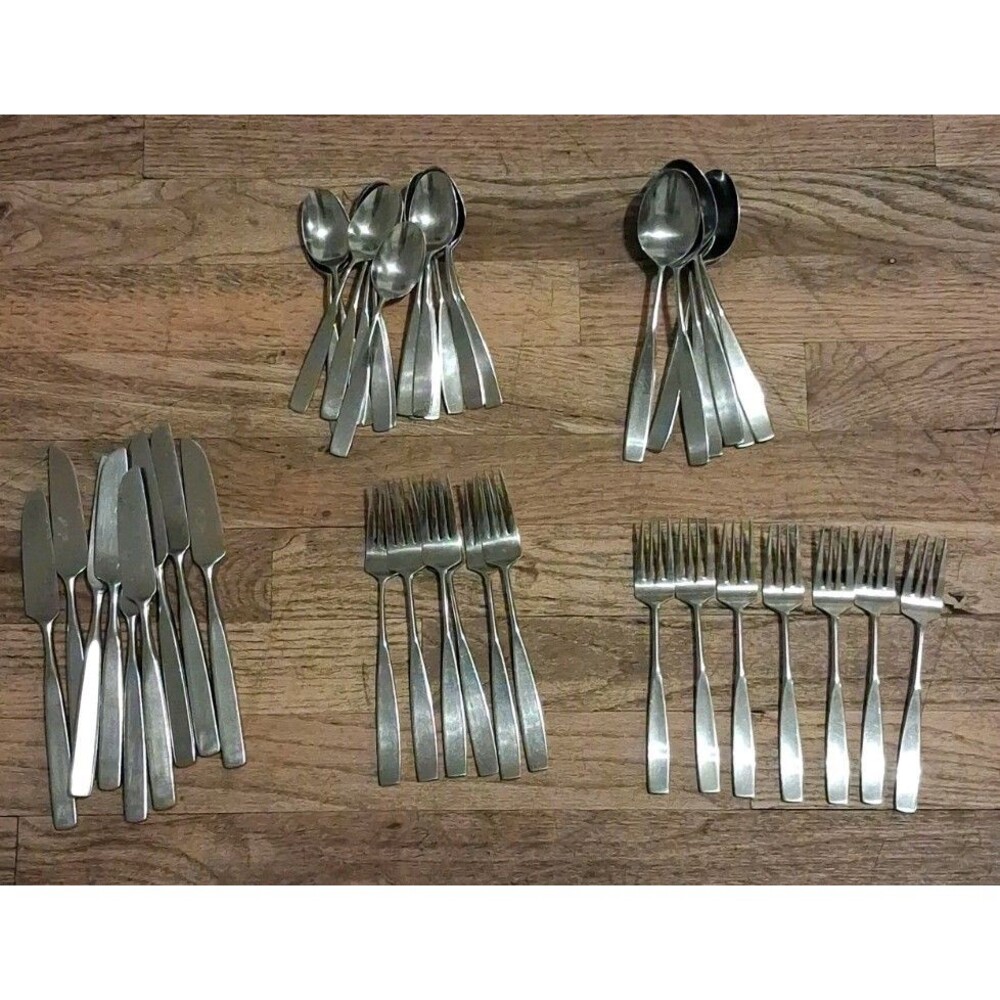 Vintage OXFORD HALL Secretariat Flatware Modern MCM Japan Set For 6 Plus Extras
